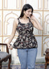 Miravan Womens Pure Cotton Floral Printed Noodle Straps Multi Western Top