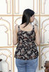 Miravan Womens Pure Cotton Floral Printed Noodle Straps Multi Western Top