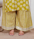 Miravan Plus Size Womens Lime Yellow Block Printed Kurta with Palazzo