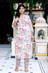Miravan Womens Cotton Light Pink Floral Printed Straight Pakistani Style Kurta And Palazzo