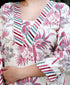 Miravan Womens Cotton Light Pink Floral Printed Straight Pakistani Style Kurta And Palazzo