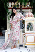Miravan Womens Cotton Light Pink Scenic Birds And Leaf Straight Pakistani Style Suit Set