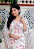 Miravan Womens Cotton Light Pink Scenic Birds And Leaf Straight Pakistani Style Suit Set