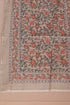Miravan Womens Partywear Brown Floral Printed Gota Work Long Anarkali With Dupatta Set