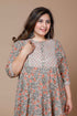 Miravan Womens Plus Size Camel Brown Gotta Patti Pure Cotton Anarkali Kurta