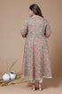 Miravan Womens Plus Size Camel Brown Gotta Patti Pure Cotton Anarkali Kurta