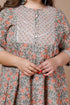 Miravan Womens Plus Size Camel Brown Gotta Patti Pure Cotton Anarkali Kurta