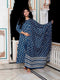 Miravan Womens Blue Cotton Floral Print Anarkali Kurta With Dupatta