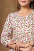 Miravan Womens Pink Cotton Floral Print Anarkali Kurta Sharara