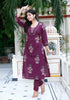 Miravan Womens Cotton Fabric Purple New Style Kurta With Palazzo