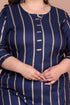 Miravan Womens Plus Size Navy Blue Pakistani Kurta With Palazzo