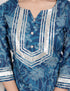 Miravan womens Cotton Floral Printed V Neck Kurta with Flared Palazzo