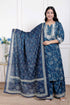 Miravan Womens Gota Patti cotton Kurta Paired with Palazzo and Dupatta