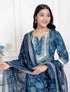 Miravan Womens Gota Patti cotton Kurta Paired with Palazzo and Dupatta
