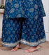 Miravan Plus Size womens Cotton Floral Printed V Neck Kurta with Flared Palazzo