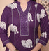 Miravan Womens Purple Printed Kurta with Palazzo