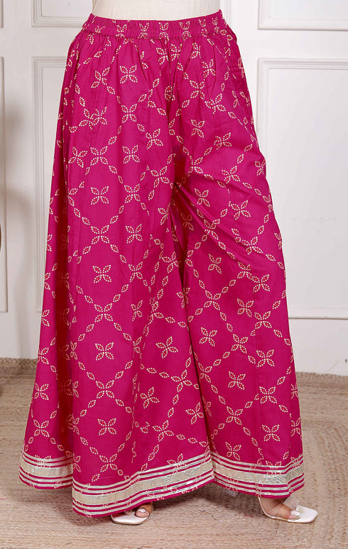 Miravan Womens Embellished ethnic cotton Kurta with palazzo