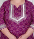 Miravan Plus Size Women cotton Magenta gota work Kurta with Flared Palazzo