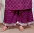 Miravan Plus Size Women cotton Magenta gota work Kurta with Flared Palazzo