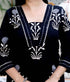 Miravan Womens Cotton Gota Patti Black Floral Printed Straight Kurta Palazzo Set