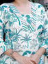 Miravan Womens Light Green Scenic Birds And Leaf Straight Pakistani Style Kurta And Palazzo
