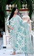 Miravan Womens Light Green Scenic Birds And Leaf Straight Pakistani Style Suit Set