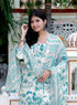 Miravan Womens Light Green Scenic Birds And Leaf Straight Pakistani Style Suit Set
