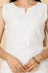 Miravan Womens Beige Embroidered Chikankari Cotton Kurti and Sharara With Dupatta