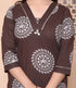 Miravan Womens Brown Animal Printed Kurta with Palazzo