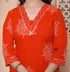 Miravan Womens Orange Floral Print Straight Kurta with Palazzo