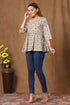 Miravan Womens Beige Printed Short Top