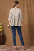 Miravan Womens Beige Printed Short Top