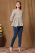 Miravan Womens Beige Printed Short Top