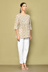 Miravan Womens Printed Short Beige Tunic