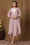 Miravan Womens Cotton Floral Printed Anarkali Kurta With Jacket