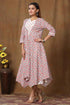 Miravan Womens Cotton Floral Printed Anarkali Kurta With Jacket