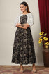 Miravan Womens Anarkali Jaipuri Cotton Floral Print Long Kurta With Jacket
