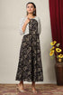 Miravan Womens Anarkali Jaipuri Cotton Floral Print Long Kurta With Jacket