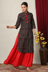 Miravan Womens Pure Cotton Printed Straight Kurta And Skirt