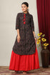 Miravan Womens Pure Cotton Printed Straight Kurta And Skirt