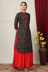 Miravan Womens Pure Cotton Printed Straight Kurta And Skirt
