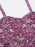 Miravan Womens Purple Floral Printed Midi Length Dress