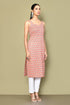 Miravan Womens Peach Coloured Floral Printed Kurta