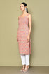 Miravan Womens Peach Coloured Floral Printed Kurta