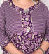 Miravan Womens Plus Size Purple Cotton Floral Gota Lace Work Anarkali Kurta
