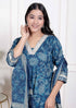 Miravan Womens Jashn Hand Block Printed ethnic anarkali kurta and dupatta