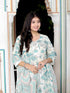 Miravan Womens Light Green Birds And Leaf Floral Printed Anarkali Kurta And Dupatta Set