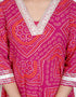 Miravan Womens PINK cotton Bandhani ethnic Anarkali Kurta