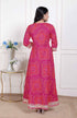 Miravan Womens PINK cotton Bandhani ethnic Anarkali Kurta