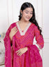 Miravan Womens Bandhani ethnic Anarkali Kurta and Dupatta